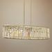 Hinkley Lighting Gemma 45" Wide 6-Light Silver Leaf Oval Pendant Light