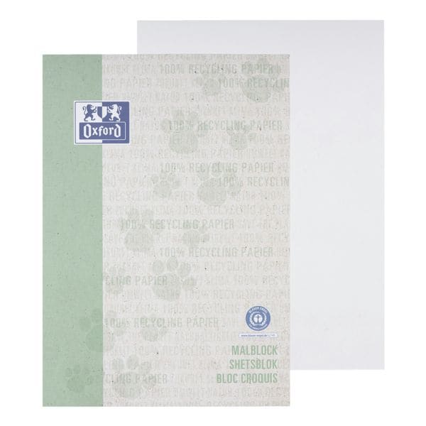 Oxford Zeichenblock »Recycling« A4 100 Blatt, 21x29.7 cm Image
