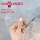 Lunettes de Soleil UV400 Transparentes Verres Doux d'Été Rétro Bonbons Verres Transparents Ronds