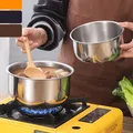 Ensemble de marmite à soupe en acier inoxydable avec couvercle 3 pièces ustensiles de cuisine