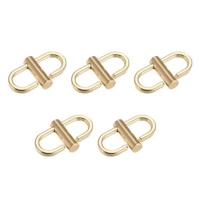 Adjustable Metal Buckles, 5Pcs 22x10mm Chain Shortener Bag Strap Clasps, Gold - Gold Tone