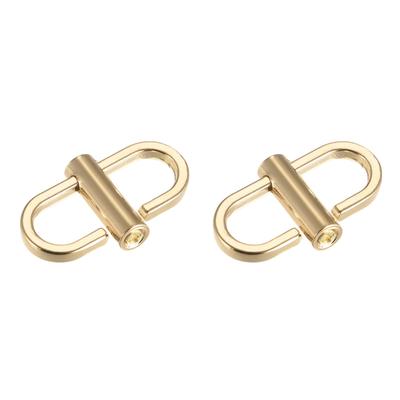 Adjustable Metal Buckles, 2Pcs 23x14mm Chain Shortener Bag Strap Clasps, Gold - Gold Tone