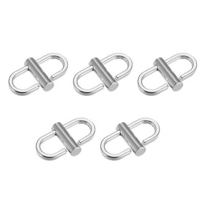 Adjustable Metal Buckles 5Pcs 22x10mm Chain Shortener Bag Strap Clasps - Silver Tone