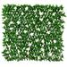 4 Pieces Expandable Faux Ivy Privacy Screen Fence Panel Pack with Flower-White - 79" x 39" (L x W)