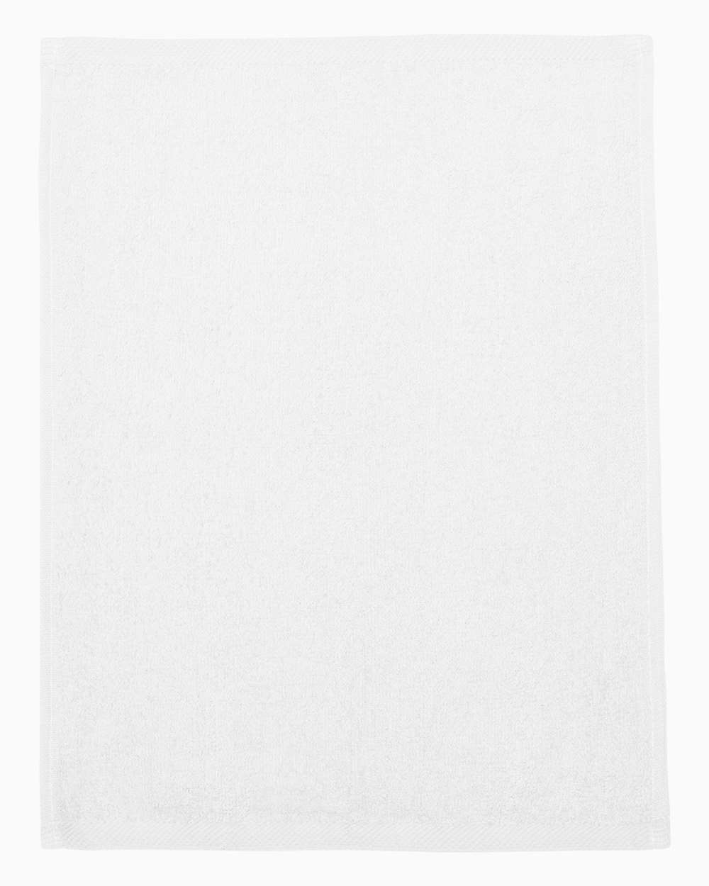 Q-Tees T600 Hemmed Fingertip Towel in White | Cotton TP600, T600J1