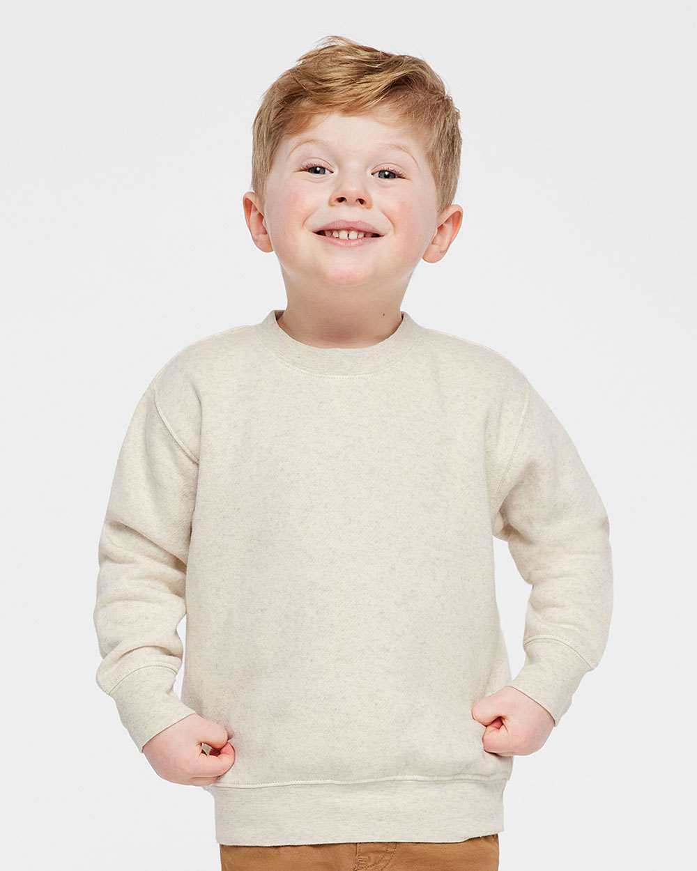 Rabbit Skins 3317 Toddler Crew Fleece Sweatshirt in Natural Heather size 2 LA3317