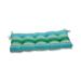 Pillow Perfect Outdoor Aruba Stripe Turquoise\Green Blown Bench Cushion