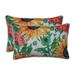 Pillow Perfect Outdoor Sunflowers Sunburst Rectangular Throw Pillow (Set of 2) - 11.5 X 18.5 X 5 - 11.5 X 18.5 X 5