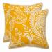 Pillow Perfect Outdoor Addie Egg Yolk 16.5-inch Throw Pillow (Set of 2) - 16.5 X 16.5 X 5 - 16.5 X 16.5 X 5