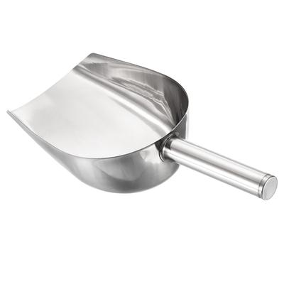 Ice Scoop Stainless Steel 9.5x3.3" Flour Cereal Sugar Food Utility Shovel - Silver