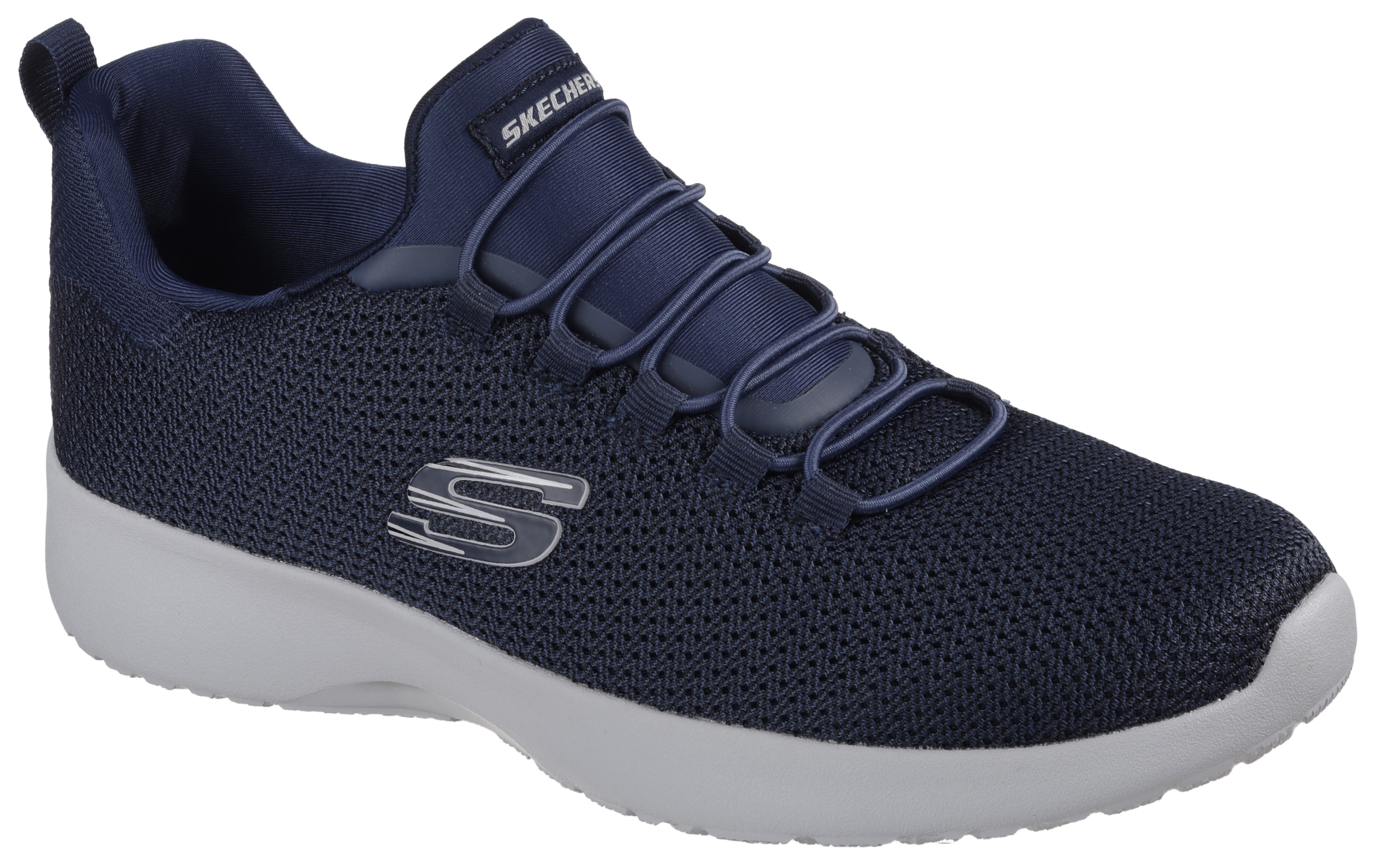 Slip-On Sneaker SKECHERS "DYNAMIGHT", Herren, Gr. 39, blau (navy), Textil, Schuhe, Slipper, Sneaker mit Memory Foam, Topseller