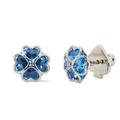 Kate Spade Jewelry | Kate Spade Something Sparkly Spade Stud Earrings In Silver And Blue | Color: Blue/Silver | Size: Os