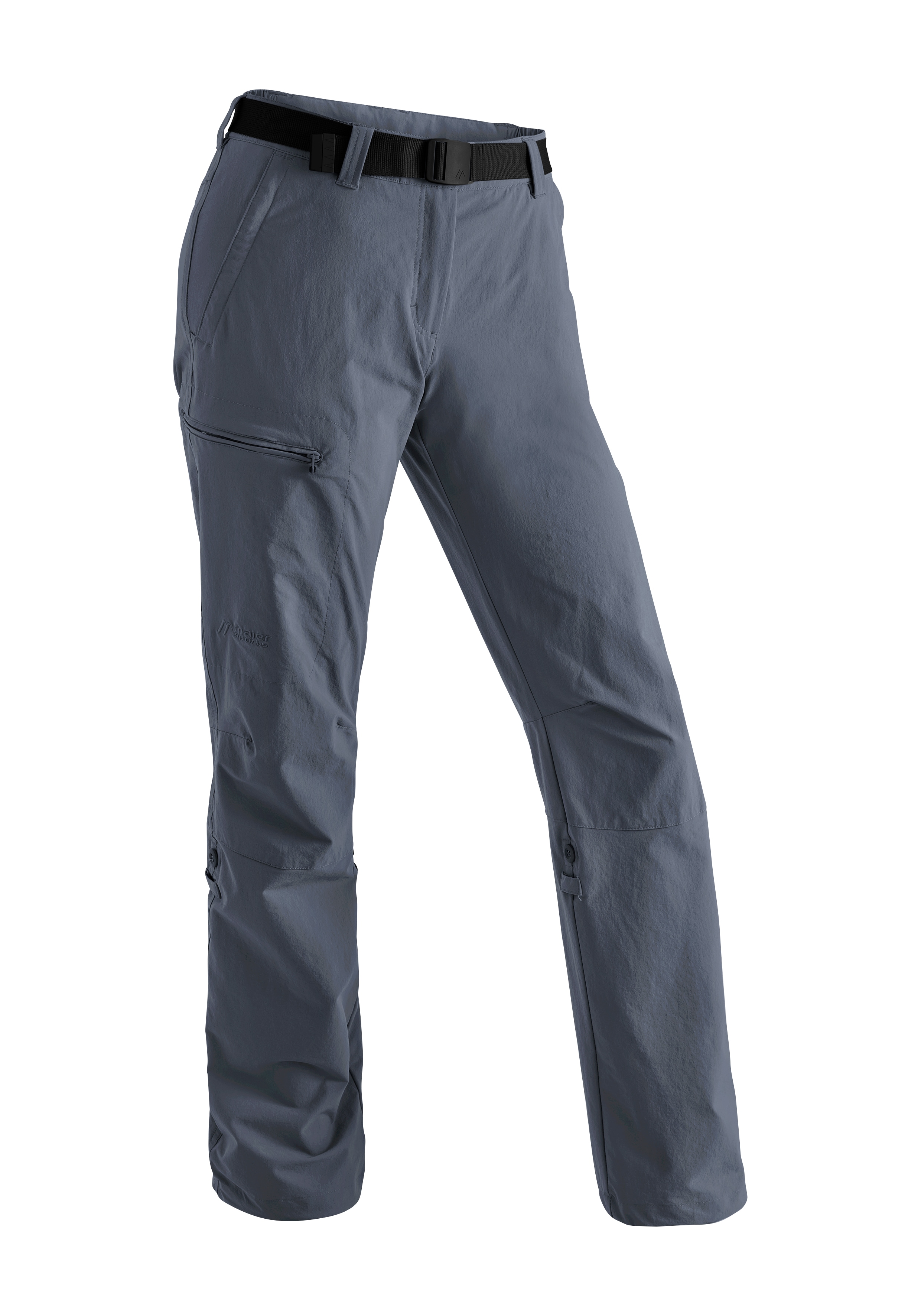 Funktionshose MAIER SPORTS "Lulaka", Damen, Gr. 24, Kurzgrößen, grau, 90% Polyamid, 10% Elasthan, Hosen, Damen Wanderhose, atmungsaktive Outdoor-Hose mit Roll up Funktion Image