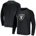 Men's NFL x Darius Rucker Collection by Fanatics Black Las Vegas Raiders Distressed Lightweight Pullover Sweatshirt