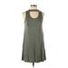 Forever 21 Casual Dress - A-Line Crew Neck Sleeveless: Green Solid Dresses - Women's Size Small