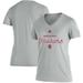 Women's adidas Heathered Gray Indiana Hoosiers Blend V-Neck T-Shirt