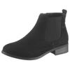 Chelseaboots ANISTON SHOES, Damen, Gr. 39, schwarz, Textil, Veloursleder, unifarben, elegant, Schuhe Chelseaboots, Stiefelette, Blockabsatz, mit breitem Stretch - NEUE KOLLEKTION