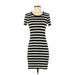 Lily Aldridge for Velvet Casual Dress - Bodycon: Black Stripes Dresses - Women's Size P