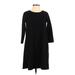 Ann Taylor LOFT Casual Dress - Midi: Black Solid Dresses - Women's Size X-Small Petite