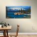 Loon Peak® 'Winter at Sand Harbor Lake Tahoe' Painting Print on Wrapped Canvas in Blue/Green | 12 H x 24 W in | Wayfair