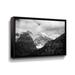 Loon Peak® The East Temple Gallery Wrapped Floater-Framed Canvas Canvas, Faux Fur in Black/White | 24 H x 36 W x 2 D in | Wayfair