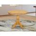 Charlton Home® Comari 36" Solid Wood Pedestal Dining Table Wood in Brown | 29.5 H x 36 W x 36 D in | Wayfair BCD4E76904484C078484BC84DFAF68AB