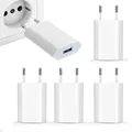 5 pièces chargeur USB pour Apple iPhone 13 Mini 12 Pro Max X XR 11 XS 8 7 6s 5s iPad iPod chargeur