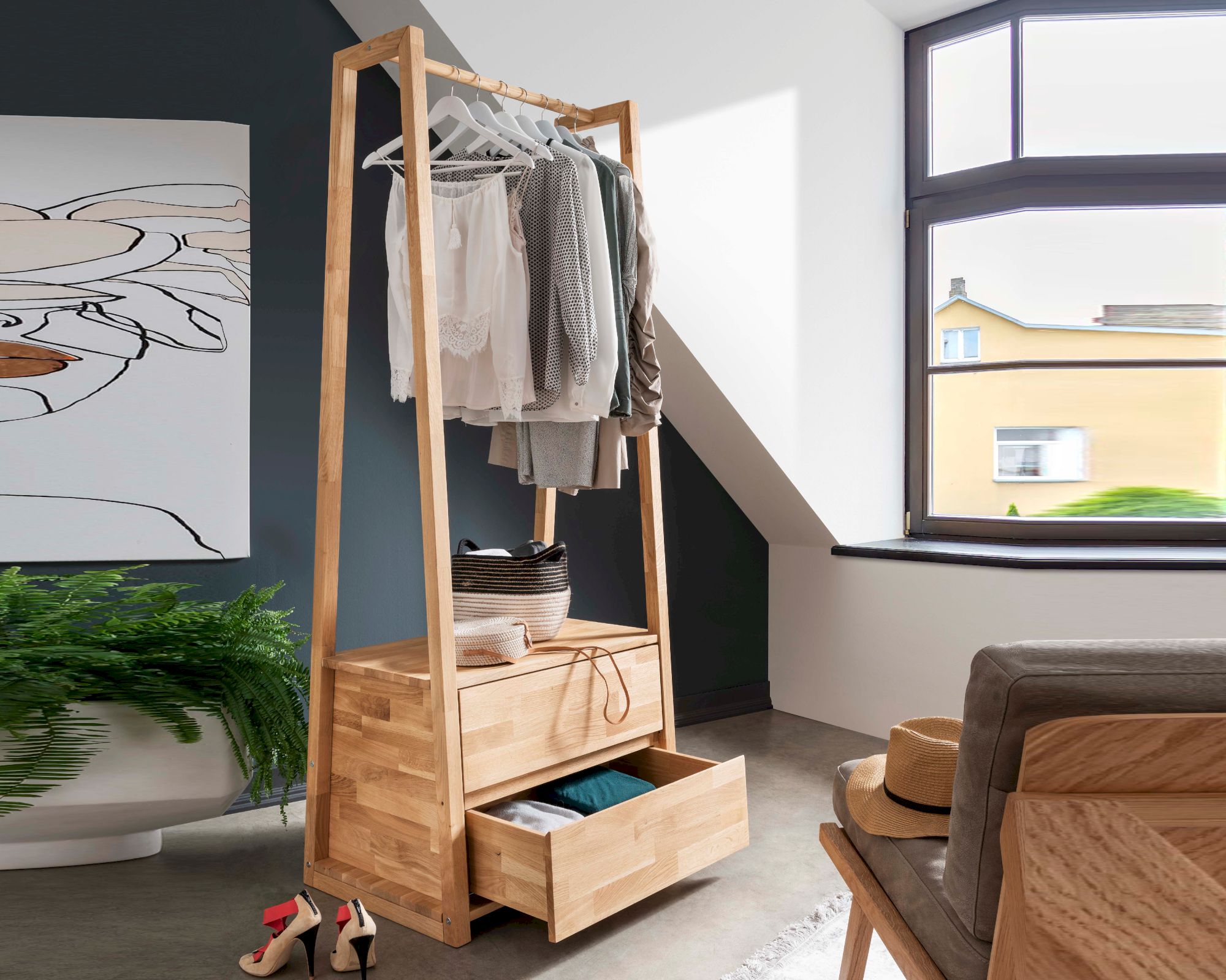 Massivholz »Bern« Garderobe II Eiche