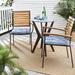 Humble + Haute Blue and White Stripe Indoor/Outdoor Corded Chair Pads (Set of 2)