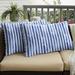 Humble + Haute Blue and White Stripe Indoor/Outdoor Corded Lumbar Pillows (Set of 2)