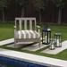 Humble + Haute Tan and White Stripe Indoor/Outdoor Corded Deep Seating Cushion