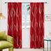 Deconovo Back Tab Rod Pocket Silver Wave Curtains(2 Panel)