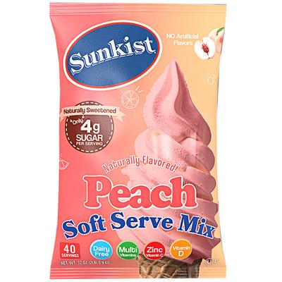 Sunkist Peach Soft Serve Mix 2 lb. - 5/Case