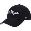 Men's '47 Black Las Vegas Raiders Crosstown Clean Up Adjustable Hat