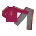 Toddler Colosseum Maroon/Heather Gray Arizona State Sun Devils Logo Raglan Long Sleeve T-Shirt & Pants Set