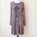 Michael Kors Dresses | Michael Kors Animal Print Long Sleeve Dress Euc | Color: Black/Brown | Size: M
