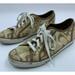 Coach Shoes | Coach See Sneakers Womens 7 Signature Canvas Leatherware. | Color: Brown/Gold | Size: 7