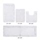 Shaggy Border Bath Rug Mat, 5 Pc Set, (17" X 24" | 20" X 20" | 21" X 34" | 24" X 40" | 20" X 60") by Better Trends in White