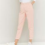 Urban Outfitters Pants & Jumpsuits | Bdg Urban Outfitters Mom High Rise Pastel Pink Corduroy Pants - Size 24 | Color: Cream/Pink | Size: 24