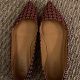 J. Crew Shoes | J. Crew Size 6 Women’s Pointy Toe Flats. Super Cute Pattern! | Color: Black/Red | Size: 6