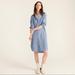 J. Crew Dresses | J Crew Classic-Fit Chambray Shirtdress Nwt Size 8 | Color: Blue | Size: 8