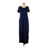 Casual Dress - Maxi: Blue Dresses - Women's Size X-Small