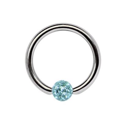 Dehnschnecke ADELIA´S "Piercing Ohrpiercing" blau (hellblau) Damen Piercings Adelia´s Titan Piercing Ring mit Ferido Epoxy Kugel