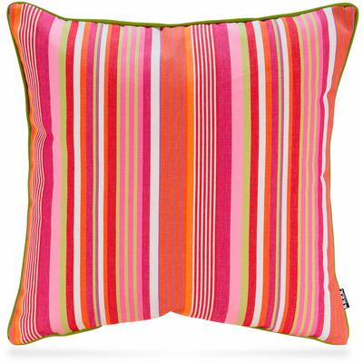 Dekokissen H.O.C.K. "Yucatan Stripes", bunt (alt pink, pastellpink, pink, bedruckt, gestreift), B:50cm H:10cm L:50cm, Polyacryl (dralon), Dekokissen_Sitzkissen_Kissenhüllen, mit attraktivem Streifendesign, Kissenhülle mit Füllung, 1 Stück Image