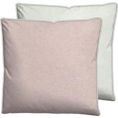 Kissenbezug BIBERNA "Hermal Flanell mit Reißverschluss, Melange-Optik, Wendekissenbezug", rosa (rose), B:80cm L:80cm, Flanell, Obermaterial: 100% Baumwolle, Kissenbezüge, Feinflanell, Made in Germany zertifiziert, kuschelig weich, mit Paspel Image