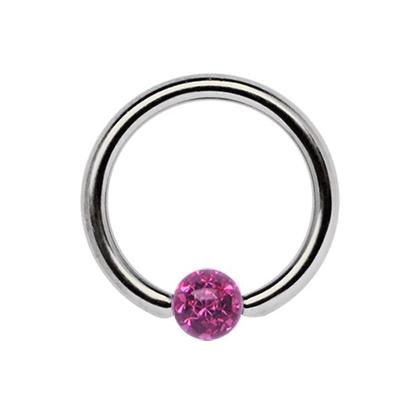 Dehnschnecke ADELIA´S "Piercing Ohrpiercing" pink Damen Piercings Adelia´s Titan Piercing Ring mit Ferido Epoxy Kugel
