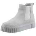 Chelseaboots TAMARIS Gr. 41, grau (hellgrau) Damen Schuhe Plateaustiefeletten