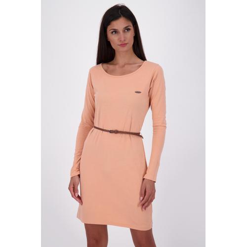 „Blusenkleid ALIFE & KICKIN „“EllinAK A Longsleeve Dress Damen Sommerkleid, Kleid““ Gr. XL, Normalgrößen, braun (mahagonium melange) Damen Kleider Blusenkleider“