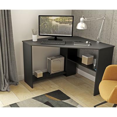 Schreibtisch INOSIGN "RINO", schwarz (schwarz, schwarz, schwarz), B:80cm H:73cm T:80cm, Tische, Breite 80 cm, Eckschreibtisch im modernen Design Image