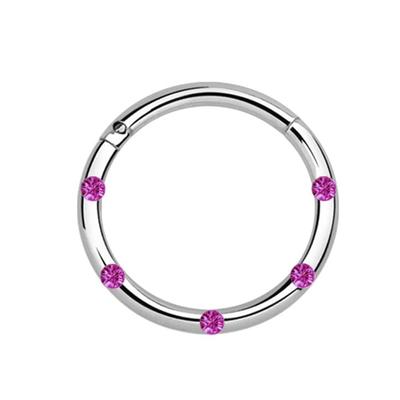 Nasenpiercing ADELIA´S "Piercing Nasenpiercing", Damen, pink, Chirurgiestahl, modisch, Piercings, Verschluss Clicker und kleinen Steinen